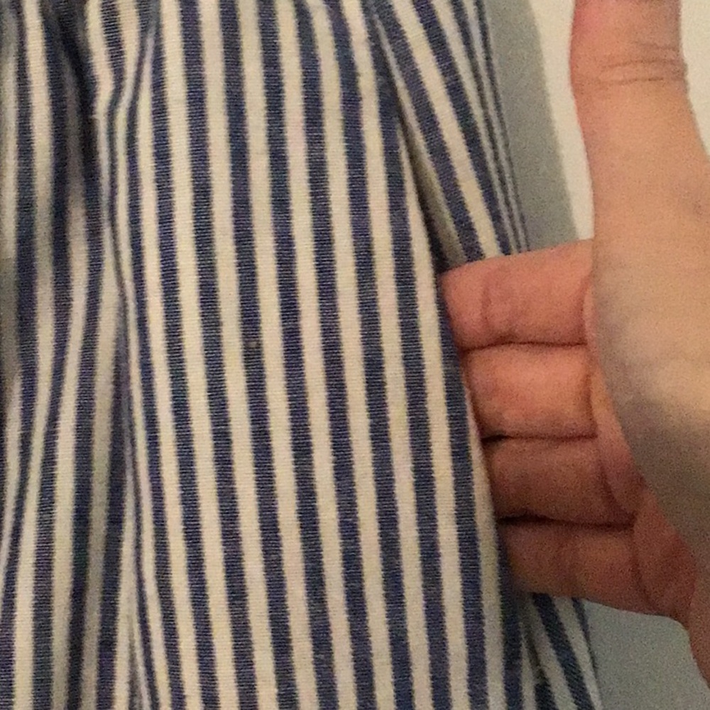 J. Crew Navy and White Striped A-Line Skirt. Casual and cute. - Picture 5 of 8